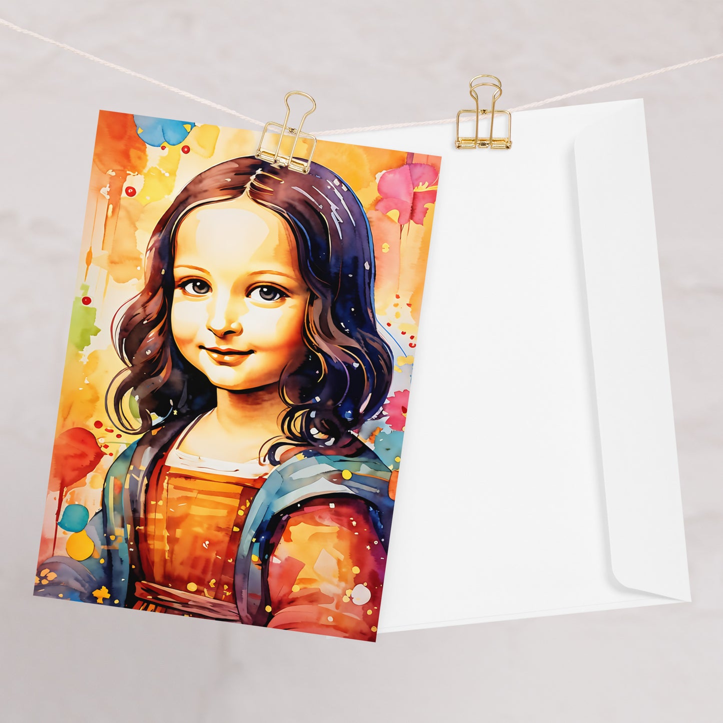 Greeting card - Mona Lisa