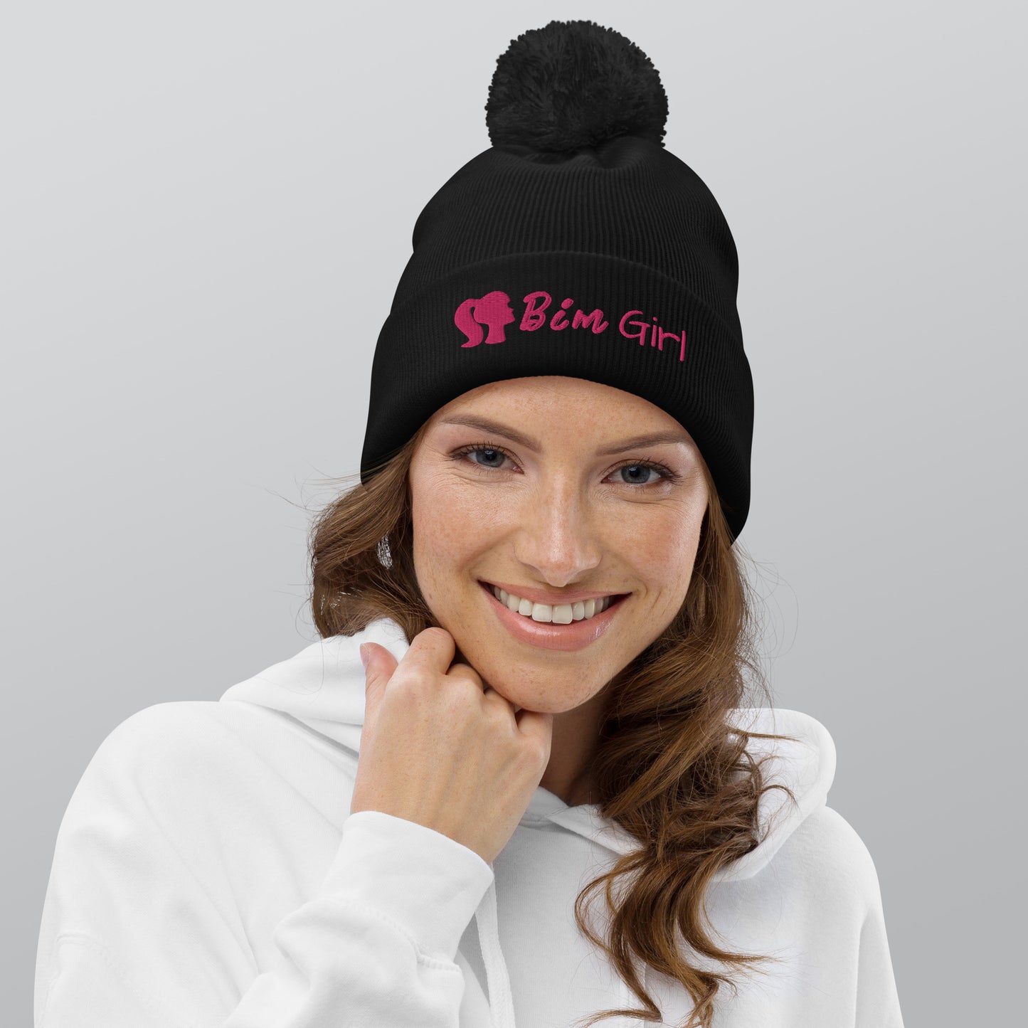 BIM Girl Pom Pom beanie